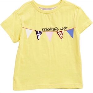 New Sovereign Code Malaya T-Shirt in Yellow Celebrate Love Size 3T
